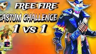 FREE FIRE CASTUM OPEN CHALLENGE 1 VS 1 NEW GAME PLAY  2024  BAAZIGAR [upl. by Sibeal]