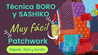 Técnica Boro y bordado Sashiko Aprende patchwork facilmente y paso a paso Hazlo tú misma DIY [upl. by Ramgad]