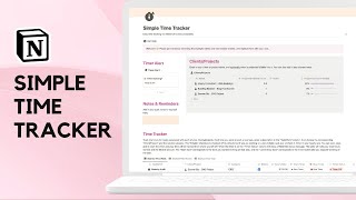 How to Time Track in Notion Demo of the Simple Time Tracker Notion Template [upl. by Shargel589]