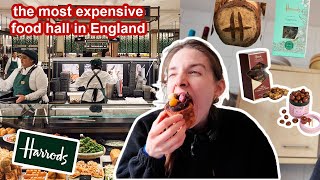 Only Eating Harrods food for 24 hours most expensive food hall in London [upl. by Artenak941]