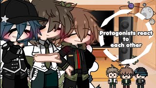 Danganronpa protagonists react to each other  Danganronpa  Gacha •St00pid• Part 22 [upl. by Hesler489]