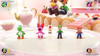 Mario Party Superstars 856 Peachs Birthday Cake Mario vs Luigi vs Birdo vs Yoshi [upl. by Pascoe]