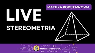 Live Matura 2024  Stereometria  poziom podstawowy [upl. by Ecaidnac]