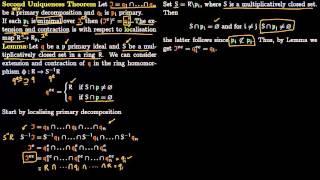 Second Uniqueness Theorem Primary Decomposition [upl. by Floyd]