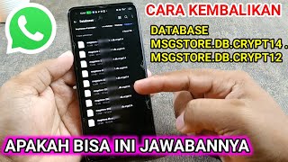 apakah bisa mengembalikan database msgstoredbcrypt14  msgstoredbcrypt12 [upl. by Shanney]