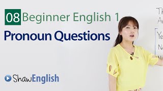 English Grammar Be Verb Pronoun Questions [upl. by Yrneh]