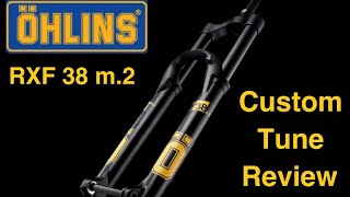 Ohlins RXF 38 m2  custom ramp up tune review [upl. by Sialac704]