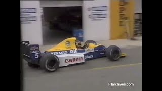 Review of Williams F1 testing session  Kyalami from January 15 to 19 1990 [upl. by Eceinert]