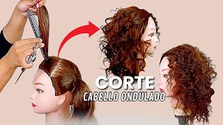 🔴 Como cortar el CABELLO ONDULADO ▬ RIZADO ✅ HAZLO TU MISMA ▬ CLASE 1 [upl. by Jonis906]