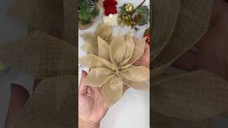 Como fazer flor para decorar árvore de Natal com sobras de fita natal diy decoração [upl. by Niotna300]