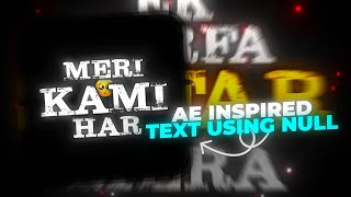 Ae Inspired Text Animation  Null Effect  Alight Motion XML  Preset  QR Code [upl. by Munn]