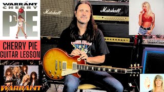 How To Play Cherry Pie By Warrant  Cherry Pie Guitar Lesson  Jani Lane Warrant [upl. by Dickerson]