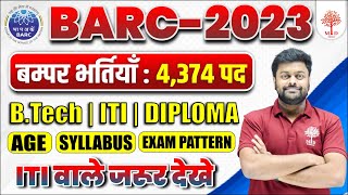 🔥BARC 2023  BARC RECRUITMENT 2023  BARC NEW VACANCY  BARC SYLLABUS 2023  BARC 2023 EXAM PATTERN [upl. by Niehaus]