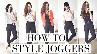 How to Style Joggers  9 Easy Jogger Outfit Ideas for Women [upl. by Mafala428]