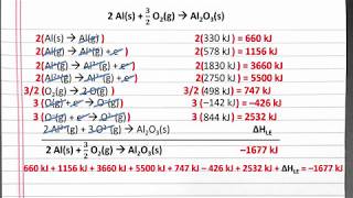 CHEM 101  Calculating Lattice Energy Using the Born Haber Cycle Example 2 [upl. by Notniuq426]