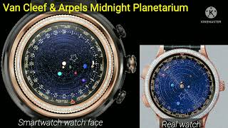 Smartwatch Watch Face of Van Cleef amp Arpels Midnight Planetarium [upl. by Collete]