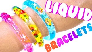 DIY LIQUID GLITTER BRACELETS  Things to do when youre bored this summer [upl. by Swart]