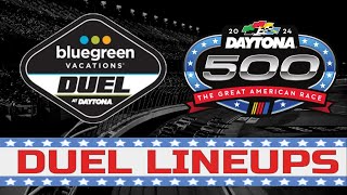 Starting Lineups for the 2024 Duels at Daytona [upl. by Newg]