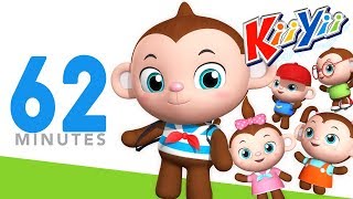 Five Little Monkeys Jumping On The Bed  Plus Lots More Nursery Rhymes  62 Mins from KiiYii [upl. by Jacobo544]