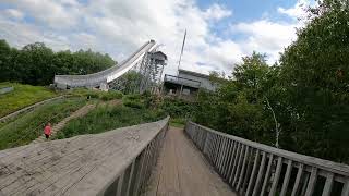 Going down on Pine Mountain Ski Jump Visit Iron Mountain Michigan 28 July 2023 GX011934 [upl. by Noissap886]