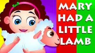 Mary had a Little Lamb  3D Animation English Nursery rhyme for children with lyrics [upl. by Orelie748]