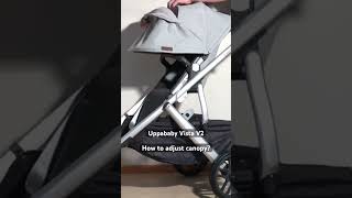 Uppababy Vista V2 How to Adjust the Canopy [upl. by Oppen]