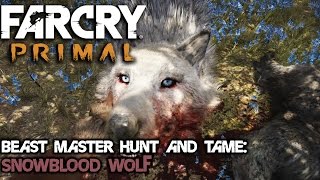 FAR CRY Primal  Beast master hunt and taming  Snowblood Wolf  1080p 60fps  No commentary [upl. by Artemahs267]