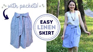 How to sew Aline skirt with 3 simple measurements and NO ZIPPER Easy sewing and drafting tutorial [upl. by Dehsar992]