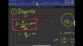 arc length amp area of sector p1 [upl. by Kcirdehs866]