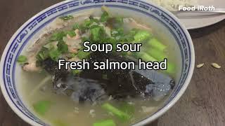 Fresh salmon head sour soup foodiroth [upl. by Deane767]