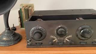 Operating a Vintage Regenerative Radio Receiver 1921 Grebe CR8 [upl. by Batish]