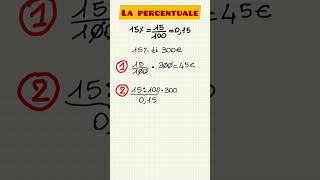 La percentuale Come calcolare il 15 di 300 euro [upl. by Horace67]