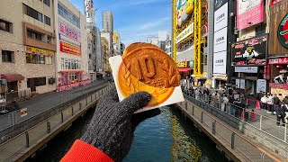 ¥500 Street food Dotonbori  Japanese Street Food [upl. by Neeneg952]