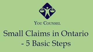 Small Claims in Ontario  5 Basic Steps [upl. by Ayifa339]