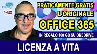 Microsoft Office 365 Quasi Gratis🚨 con Licenza Ufficiale a Vita100GB su OneDrive  tutorial2024 [upl. by Aivull]