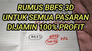 RUMUS BBFS TERBARU UNTUK SEMUA PASARAN [upl. by Stinson]