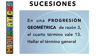 Problemas de sucesiones geométricas Ejemplo 1 [upl. by Adalai467]