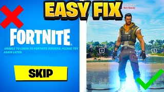 quotUnable To Login To Fortnite Serversquot WORKING FIX  How To Fix Chapter 3 Que Times and Login Issue [upl. by Yenetruoc]