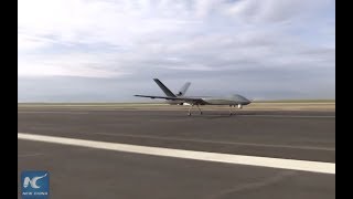 Chinas homegrown CH5 drone holds livefire drill [upl. by Ahsiakal]