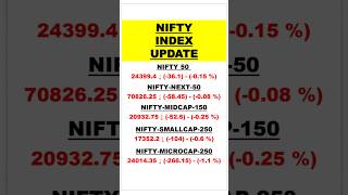 Nifty Index today updates l 241024 l nifty50 next50 smallcap250 microcap250 [upl. by Foulk]