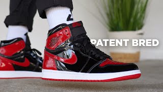 Air Jordan 1 PATENT BRED Review [upl. by Chancelor573]