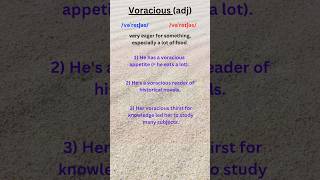 228 VORACIOUS MEANING advancedenglishvocabulary [upl. by Gudrin98]