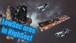 Lowsec ores mining in HIGHSEC on demand  EVE Online [upl. by Auohc]