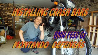 Bmw F650Gs Dakar Montaje defensas Heed  Installing Heed crash bars [upl. by Hgielanna]