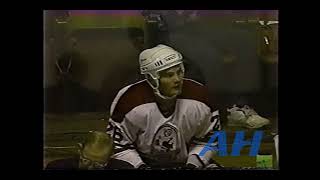 AHL Sep  1992 Clayton NorrisHER v Trevor DuhaimeBAL Hershey Bears Baltimore Skipjacks [upl. by Sello]