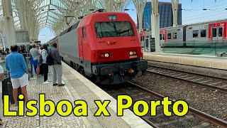 Viagem de trem de LISBOA até PORTO 🚊Do Aeroporto até a estação São Bento [upl. by Ingaborg]