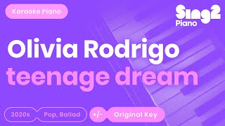 Olivia Rodrigo  teenage dream Piano Karaoke [upl. by Holt]