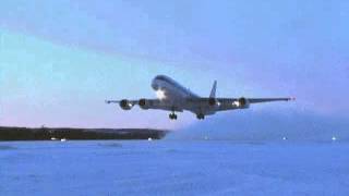 DC8 Takeoff in Kiruna Sweden [upl. by Vidovik]