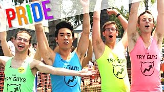 The Try Guys March In The Pride Parade [upl. by Eeralih11]