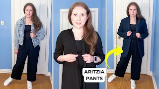 Aritzia Effortless Pants  How To Style High Waisted Trousers amp TryOn [upl. by Foskett]